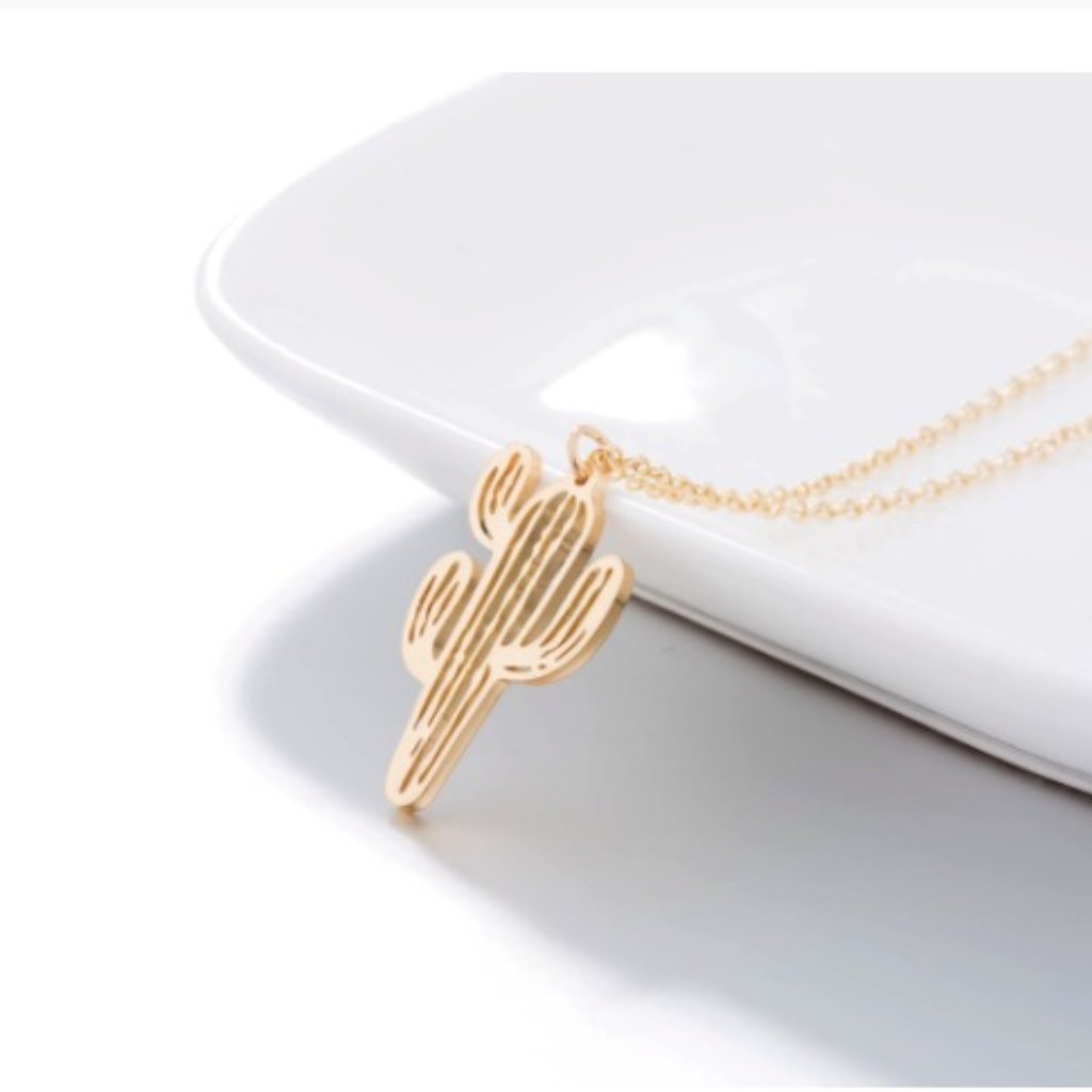 Gold Or Silver Cactus Necklace 15$